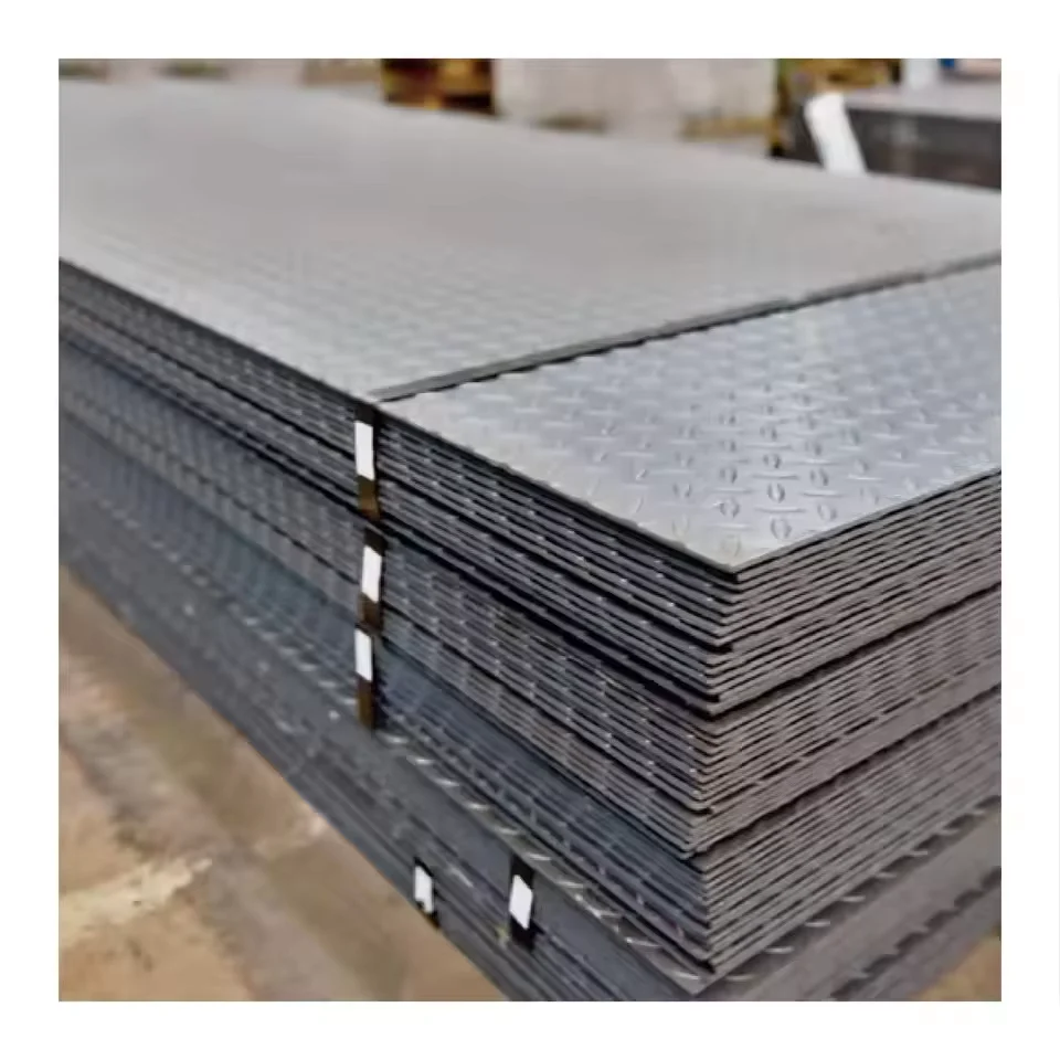 A36 SS400 Q235B Q345 Q355 S275JR Hot Rolled Checkered Steel Plate Manufacturer
