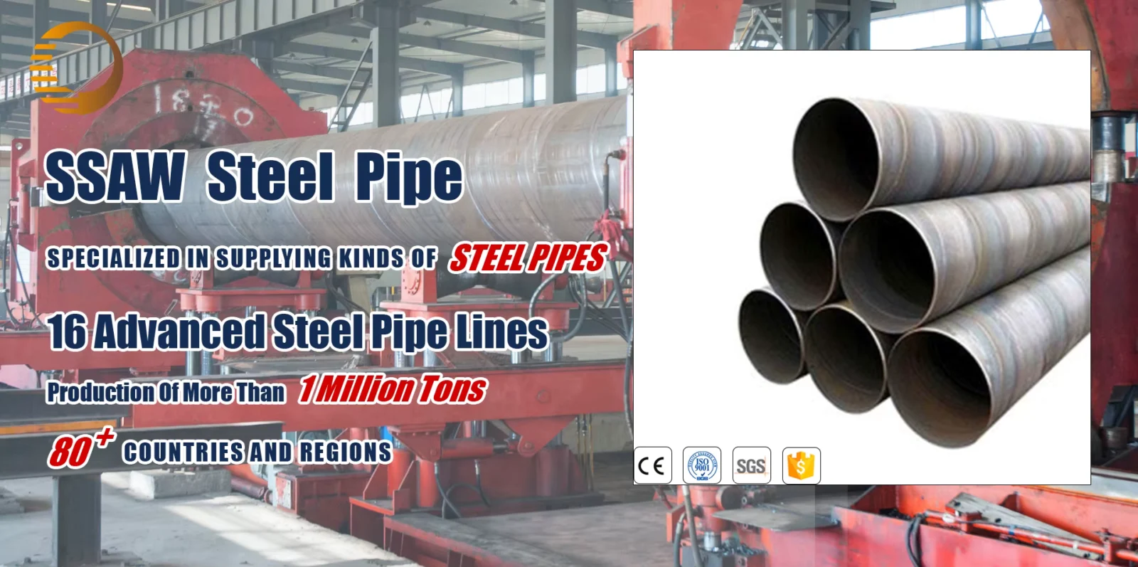 Gr.B-X70 SSAW Steel Pipe API 5L OD 219-3048mm Manufacturer