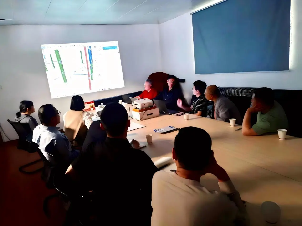Interior meeting area of XJY Structure office