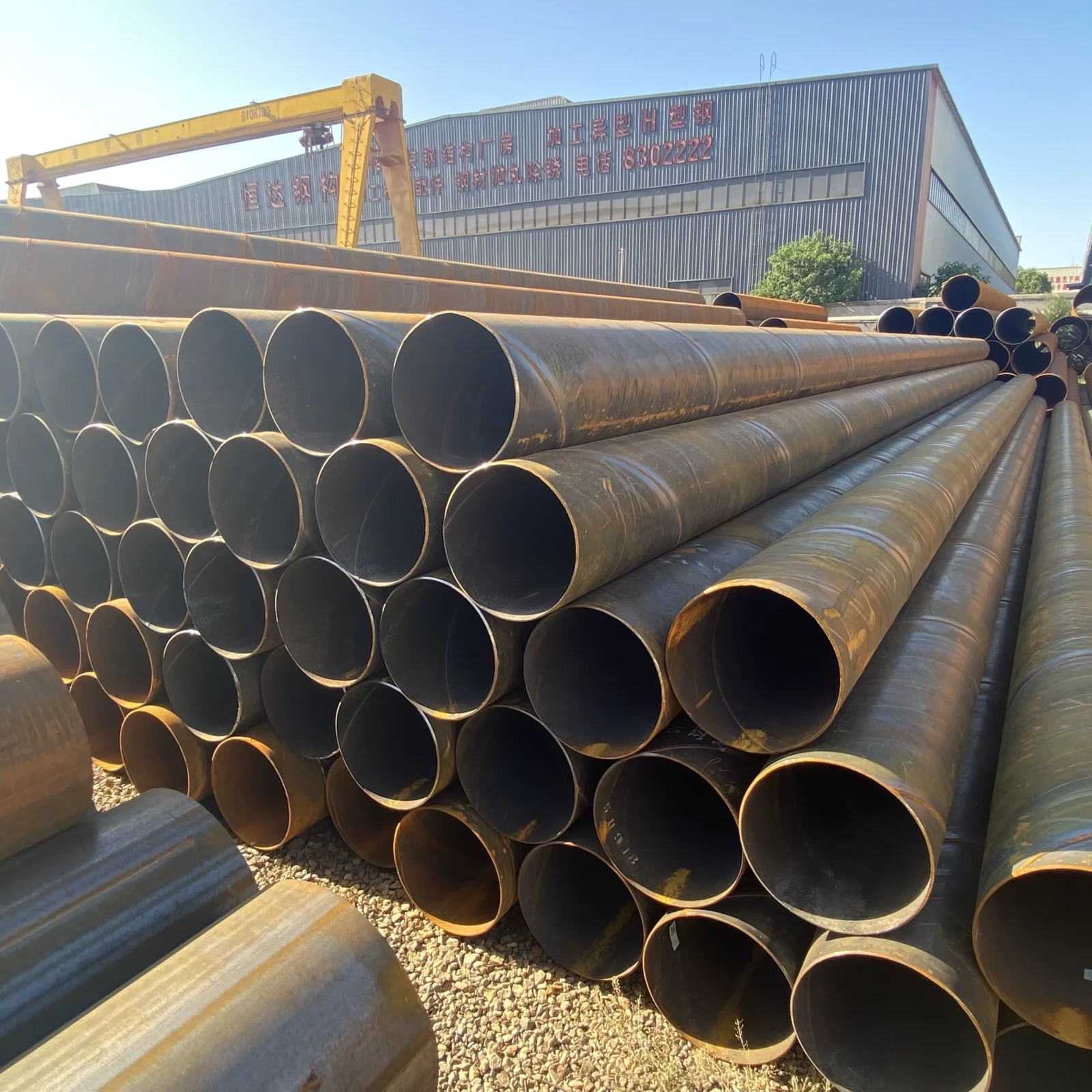 Q235B S275JR SSAW Steel Pipe API 5L OD 10-2500mm Manufacturer