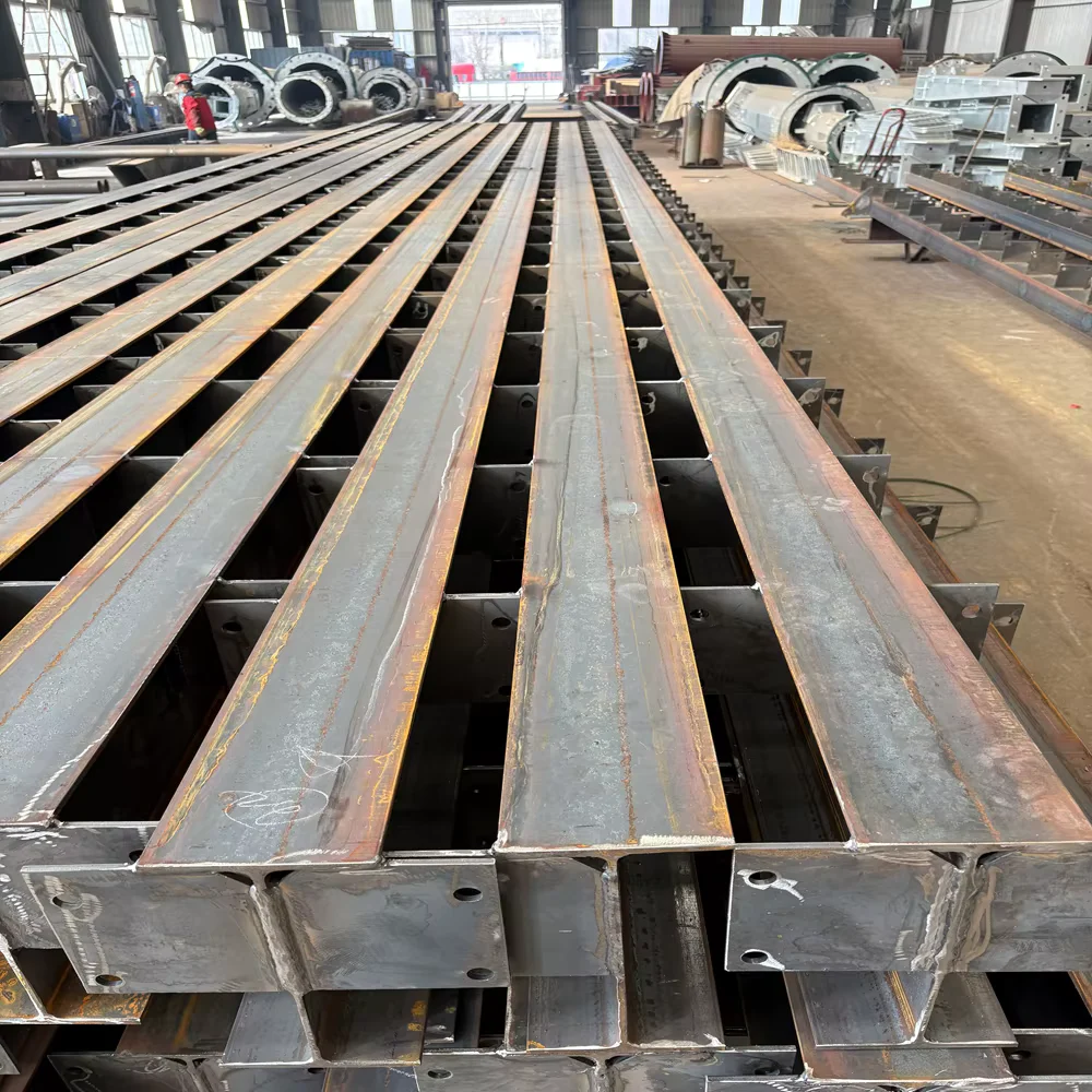 Q355B S355JR Fabricated Steel H-Beam Column Custom CNC Welded Supplier