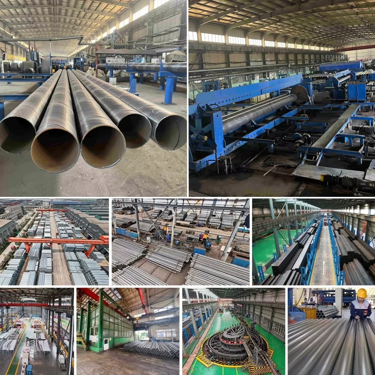 S355J2H SSAW Spiral Welded Steel Pipe API 5L 406-1524mm Manufacturer
