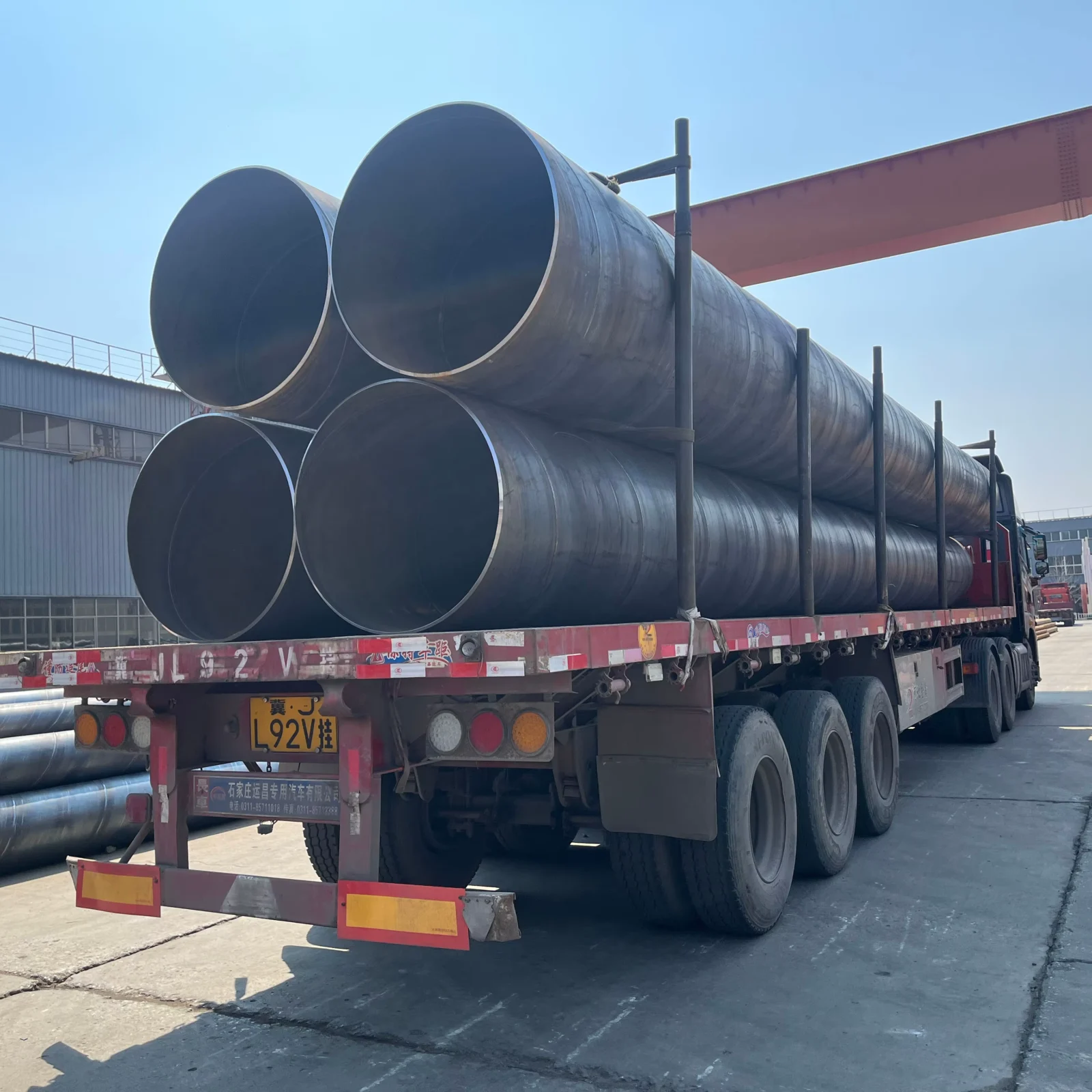 S355J2H SSAW Spiral Welded Steel Pipe API 5L 406-1524mm Manufacturer