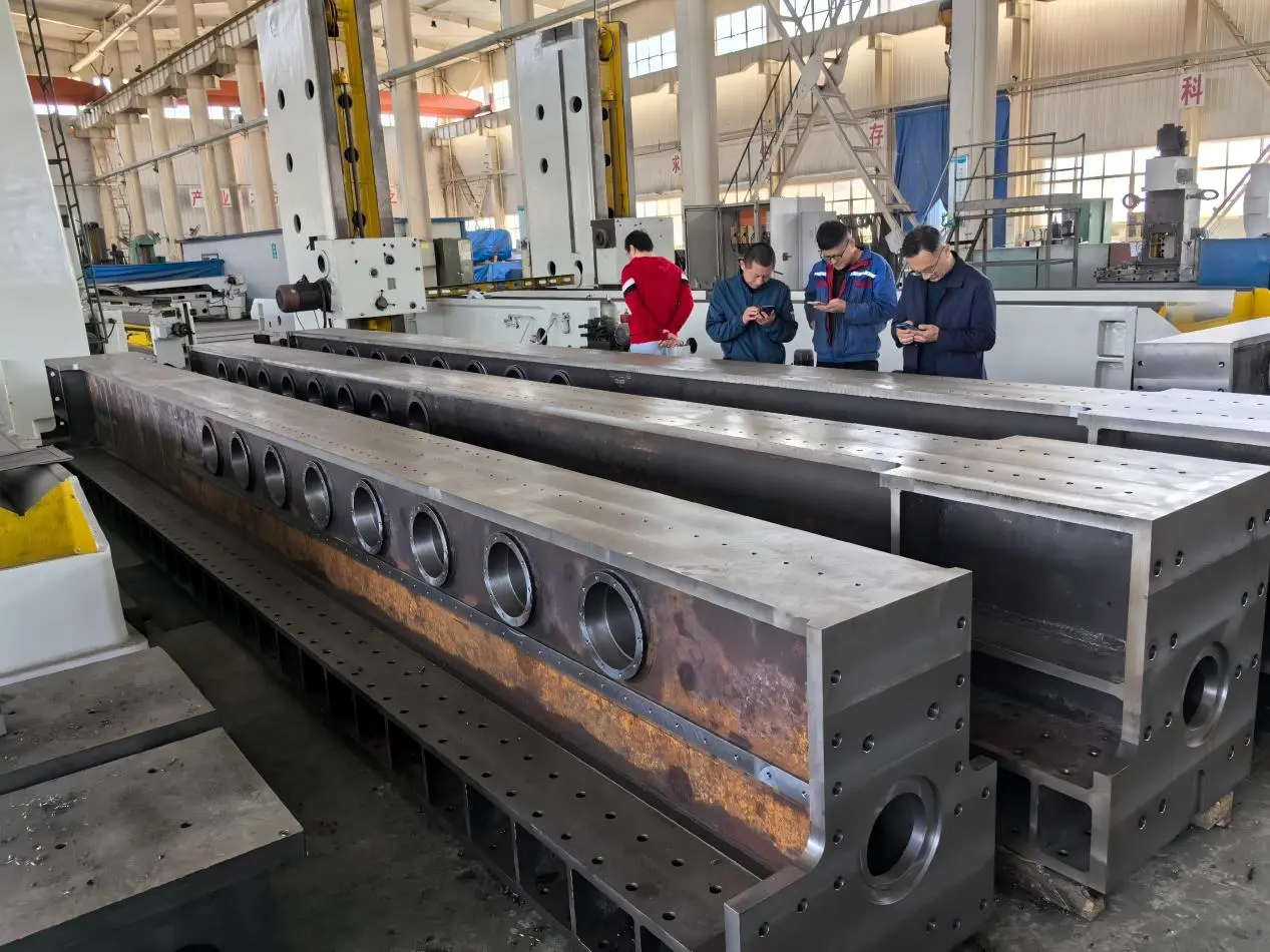 Finished steel sample component with clean welds and coated surface for commercial architecture