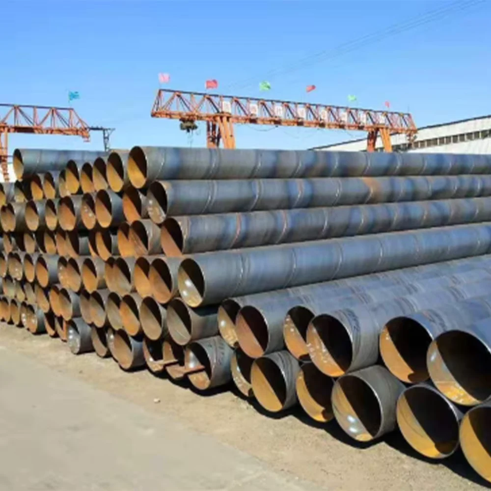 SS400 S235JR Spiral Welded Steel Pipe OD 114-1000mm WT 2-50mm Factory Direct Supplier