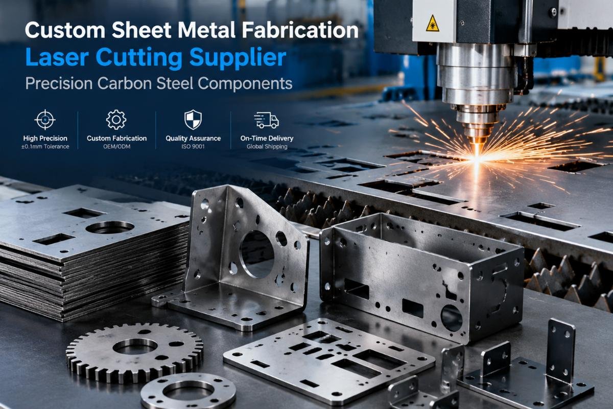 Custom sheet metal fabrication laser cutting supplier precision carbon steel components
