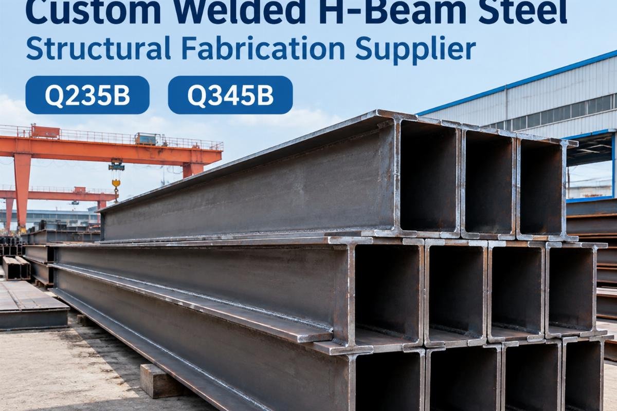 Custom Welded H-Beam Steel Structural Fabrication Supplier Q235B Q345B