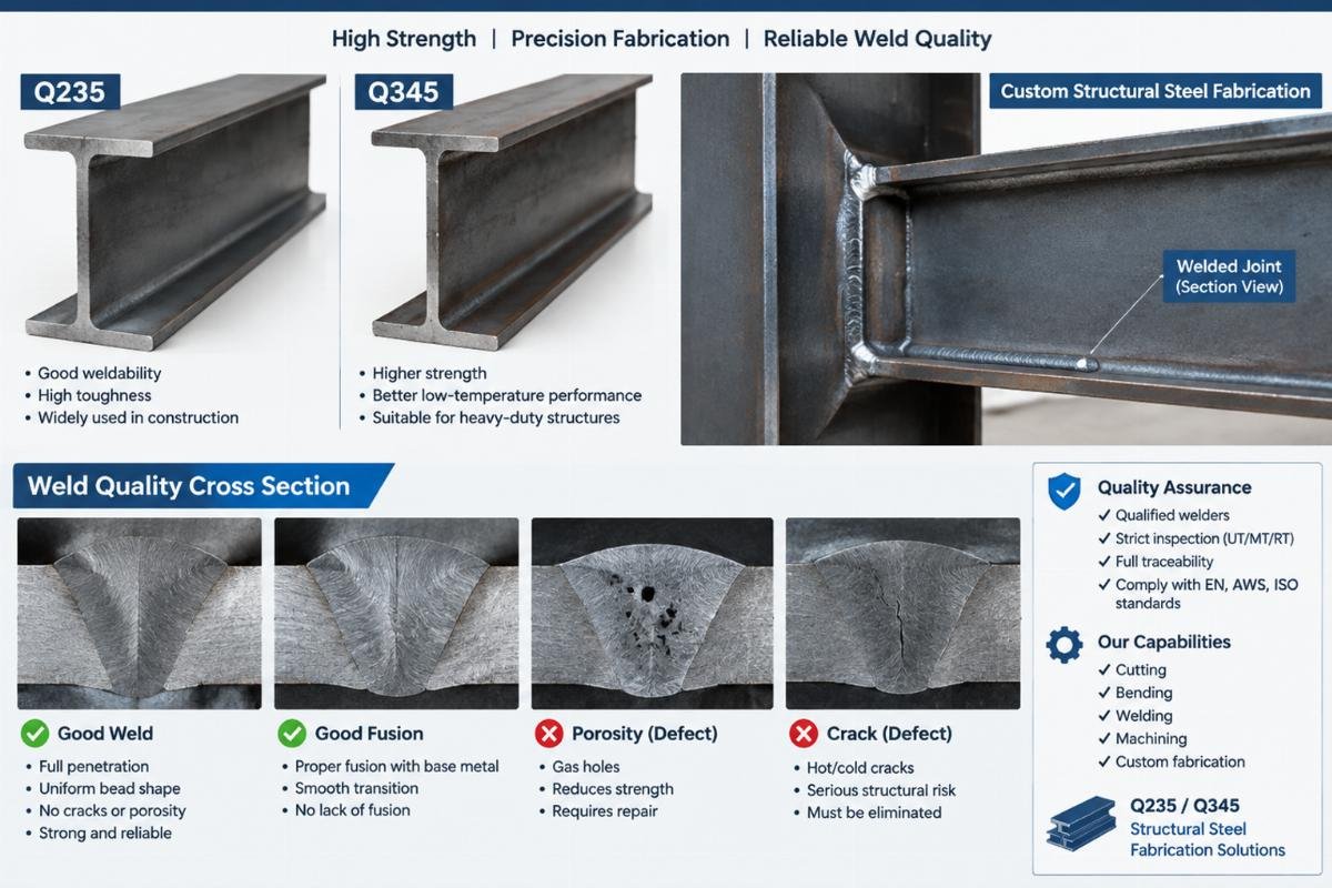 Q235 Q345 Custom Structural Steel Fabrication Parts Manufacturer