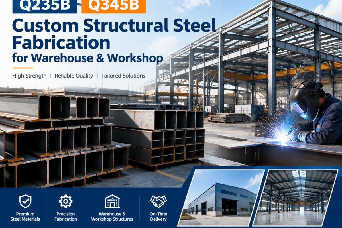 Q235B Q345B Fabricated Steel Structure Custom Warehouse Workshop Manufacturer